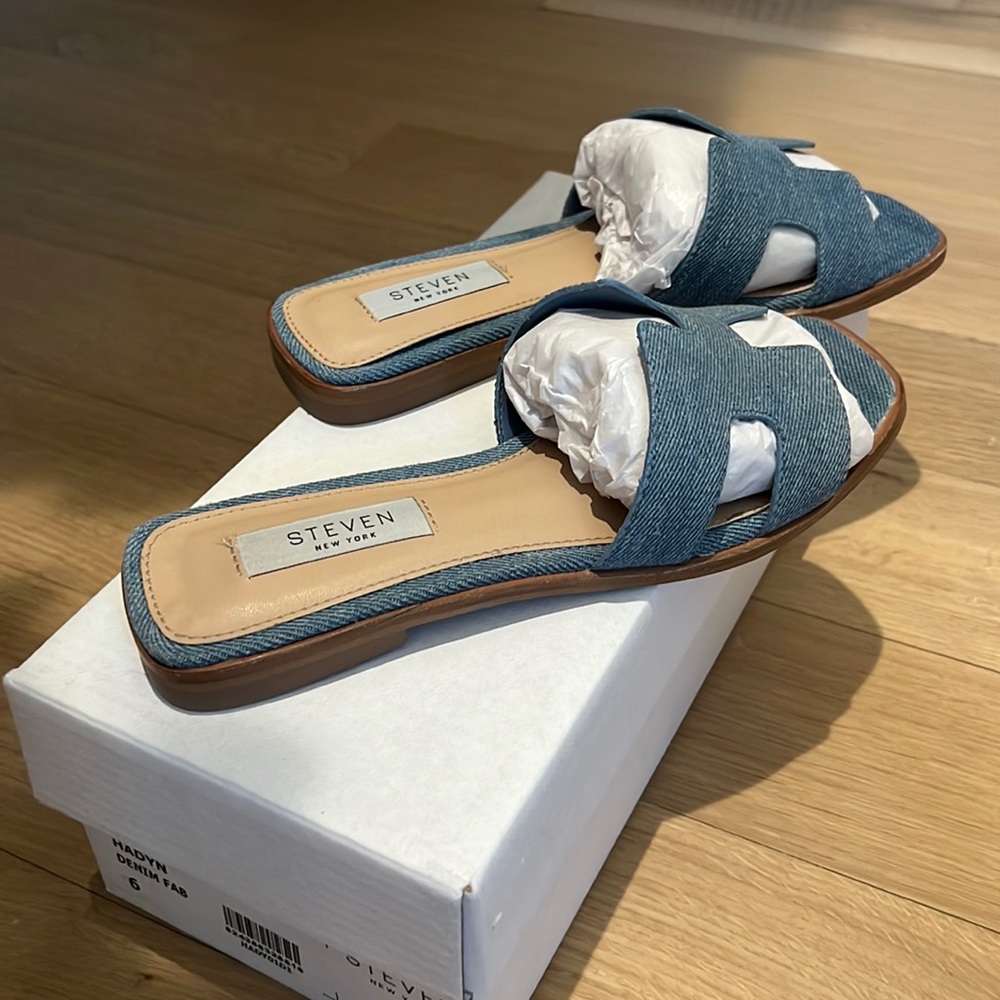 Never worn Steven Haydn Denim sandal